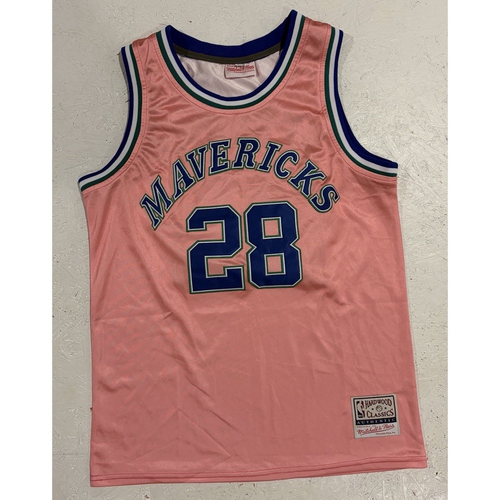 Mitchell Ness Dallas Mavericks‎ Hardwood Classics Hendren Jersey M Pink Rare NBA